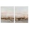 Stupell Industries Muted Horizon Neutral Tones 2 Piece Canvas Wall Art Set, design by Hazel J.
